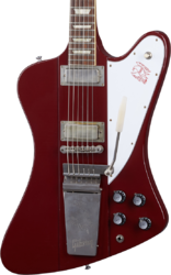 Guitarra electrica retro rock Gibson Custom Shop 1963 Firebird V With Maestro Vibrola - Murphy lab light aged cardinal red