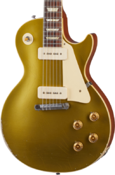 Guitarra eléctrica de corte único. Gibson Custom Shop Murphy Lab 1954 Les Paul Goldtop Reissue - Heavy aged double gold