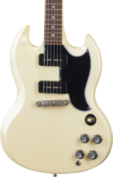 Guitarra eléctrica de doble corte Gibson Custom Shop Murphy Lab 1963 SG Special Reissue - Ultra light aged classic white