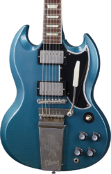 Guitarra eléctrica de doble corte Gibson Custom Shop Murphy Lab 1964 SG Standard Maestro Reissue - Ultra light aged pelham blue