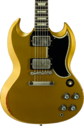 Guitarra eléctrica de doble corte Gibson Custom Shop 1961 SG Standard Reissue #500881 - Murphy Lab Ultra Heavy Aged Double Gold