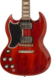 Guitarra eléctrica de doble corte Gibson Custom Shop 1961 SG Standard Reissue Stop Bar LH #400261 - Vos cherry red