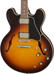 Guitarra eléctrica semi caja Gibson ES-335 Satin - Satin vintage sunburst