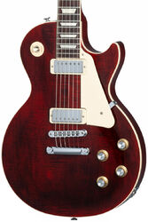 Guitarra eléctrica de corte único. Gibson Les Paul 70s Deluxe Plain Top - Wine red