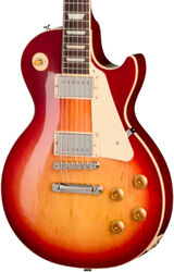 Guitarra eléctrica de corte único. Gibson Original Les Paul Standard 50s Plain Top - dark cherry sunburst