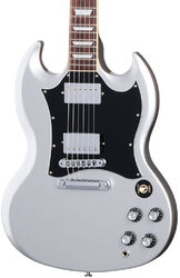 Guitarra eléctrica de doble corte Gibson SG Standard Custom Color - Silver mist