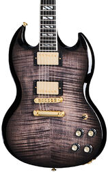Guitarra eléctrica de doble corte Gibson SG Supreme - Translucent ebony burst