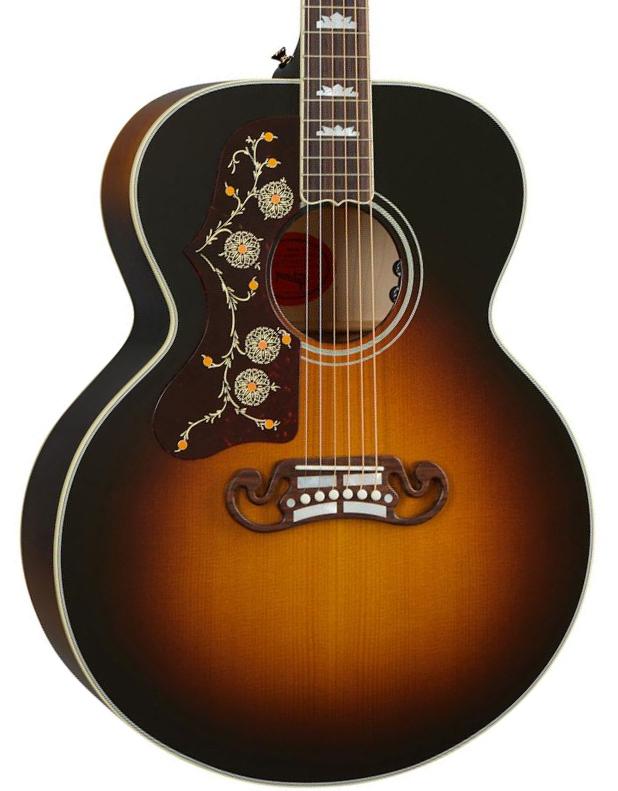 Guitarra folk para zurdos Gibson SJ-200 LH - Vintage sunburst