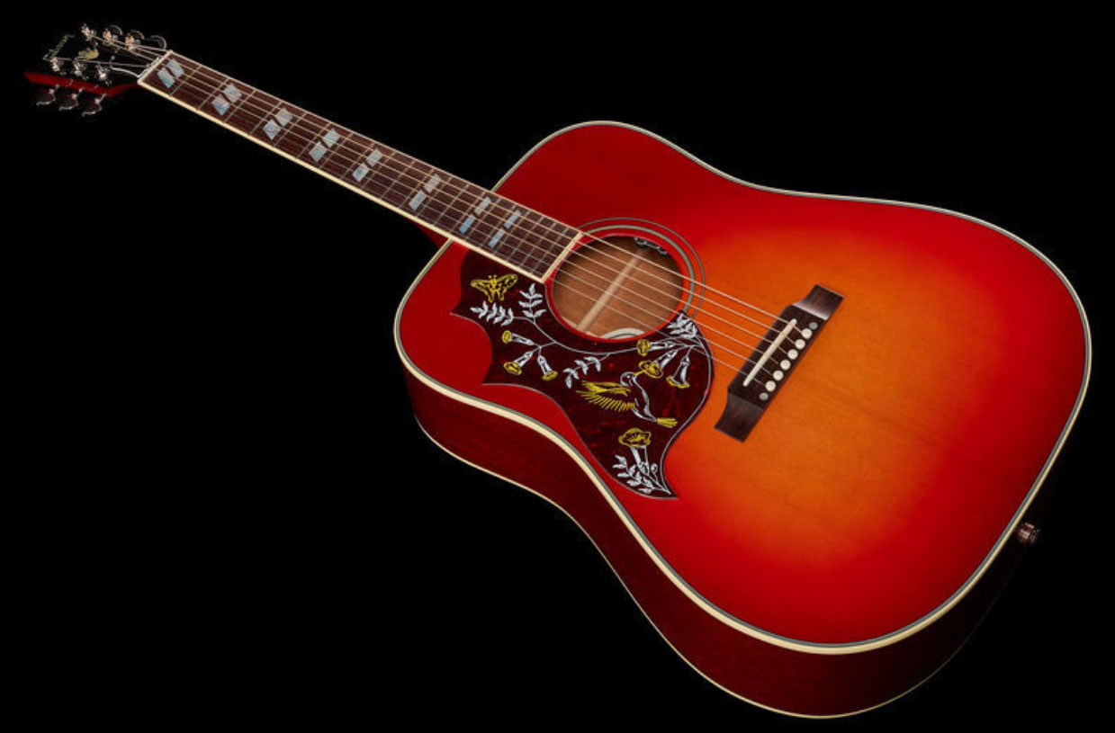 Gibson Hummingbird 2019 Lh Gaucher Dreadnought Epicea Acajou Rw - Vintage Cherry Sunburst - Guitarra electro acustica - Variation 1