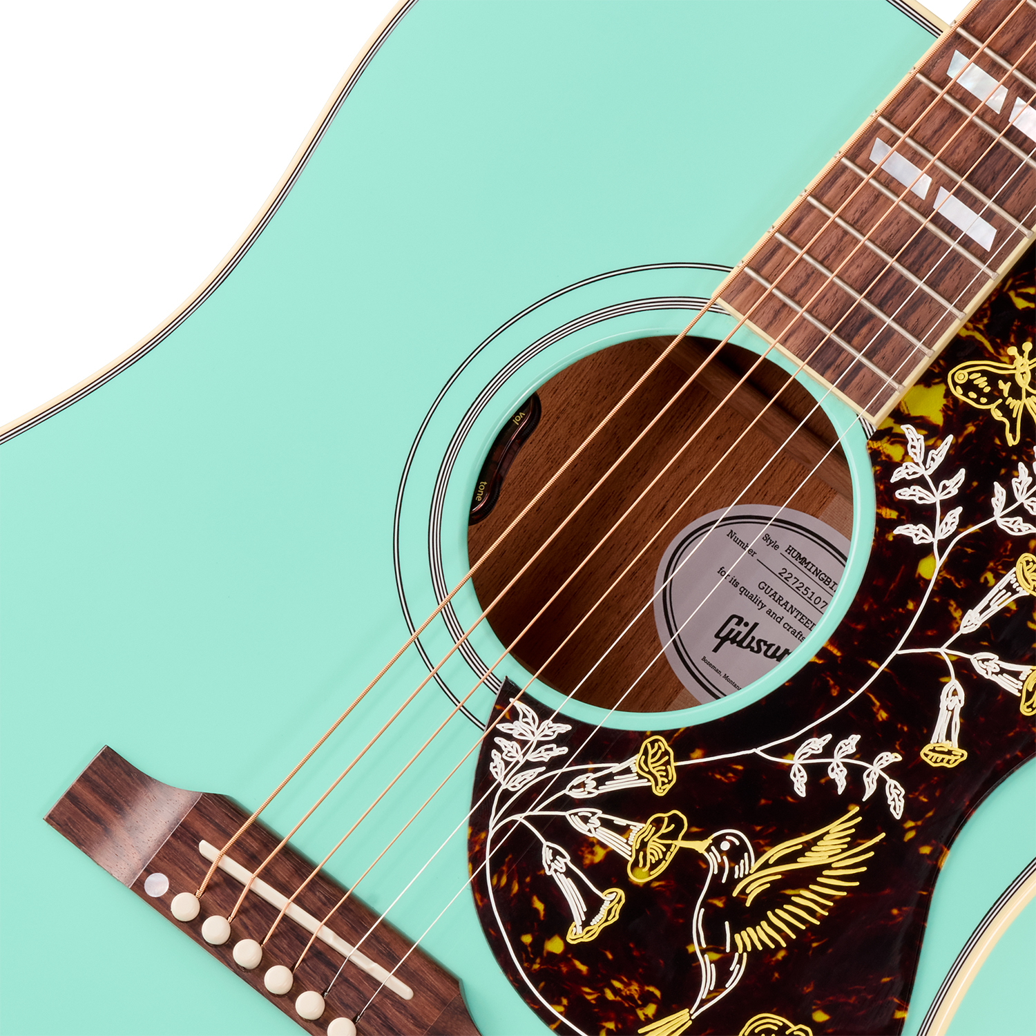 Gibson Hummingbird Standard (baggs Hifi Dna) Dreadnought Epicea Acajou Rw - Southwestern Turquoise - Guitarra folk - Variation 2