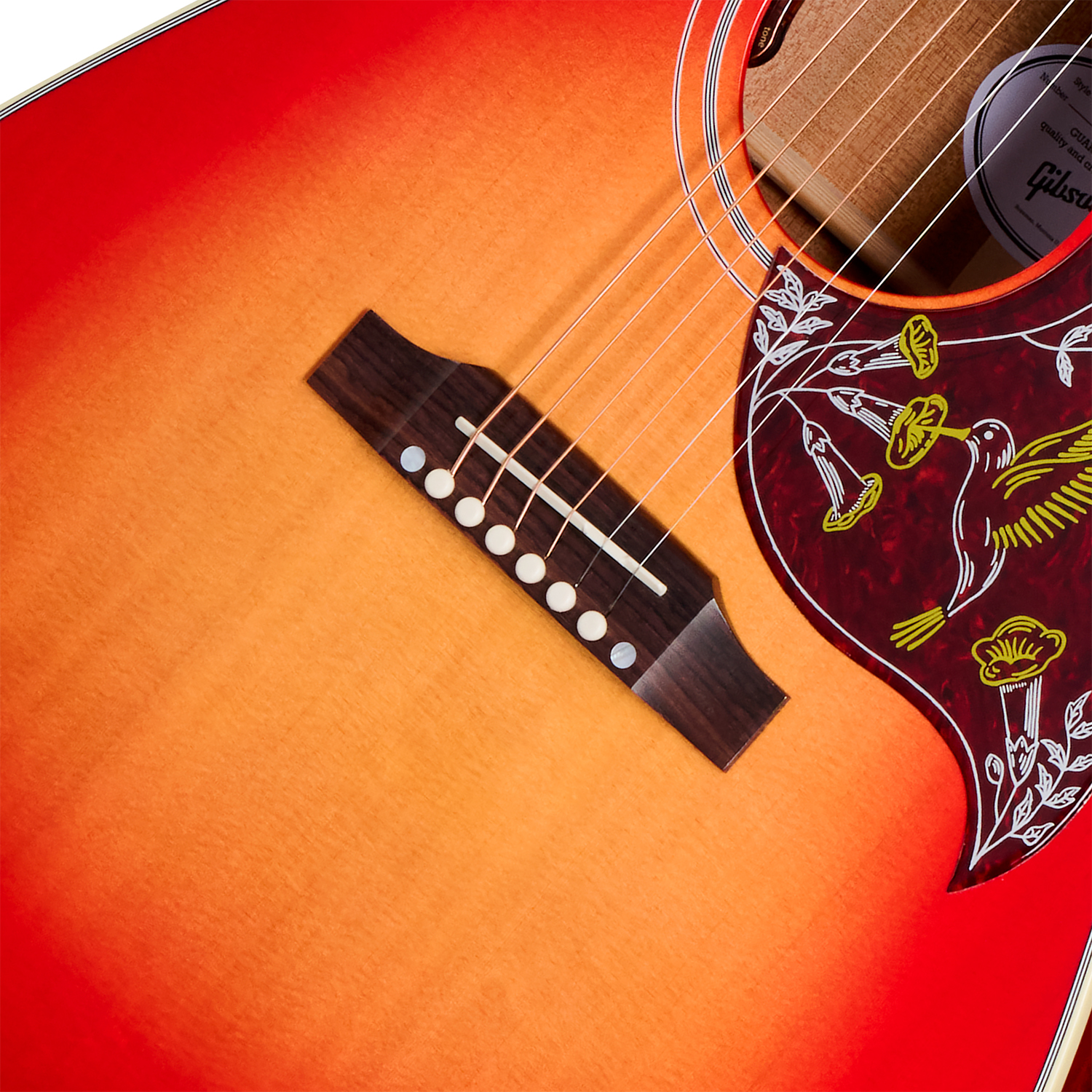 Gibson Hummingbird Standard (baggs Hifi Dna) Dreadnought Epicea Acajou Rw - Vintage Cherry Sunburst - Guitarra folk - Variation 3