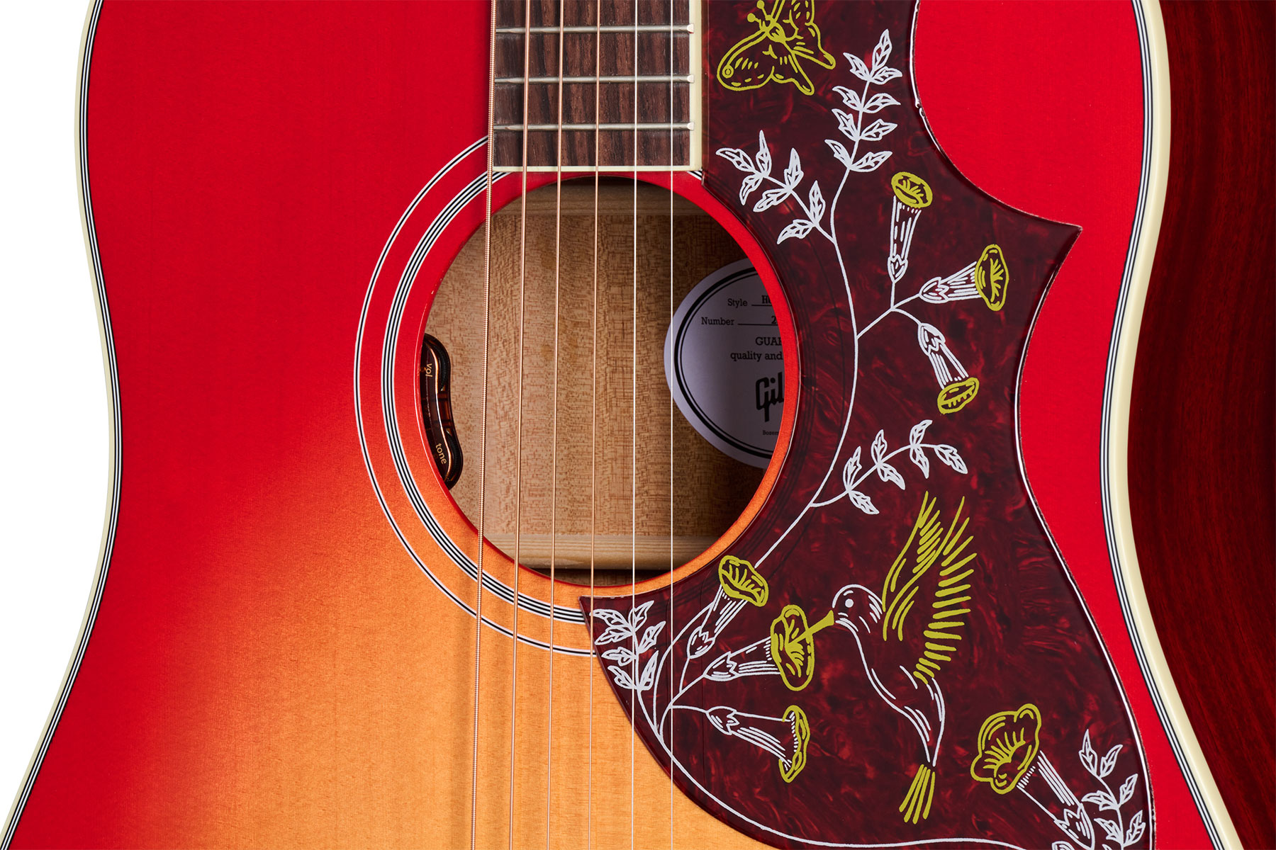 Gibson Hummingbird Standard Lh Modern Dreadnought Gaucher Epicea Acajou Rw - Vintage Cherry Sunburst - Guitarra folk - Variation 4