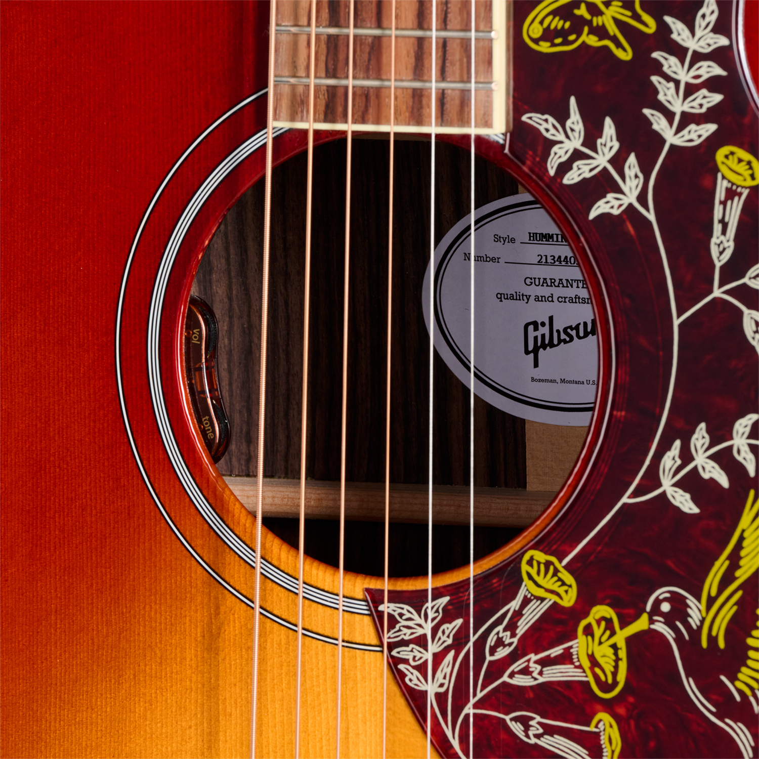 Gibson Hummingbird Standard Rosewood (baggs Hifi Dna) Dreadnought Epicea Palissandre Rw - Rosewood Burst - Guitarra folk - Variation 4