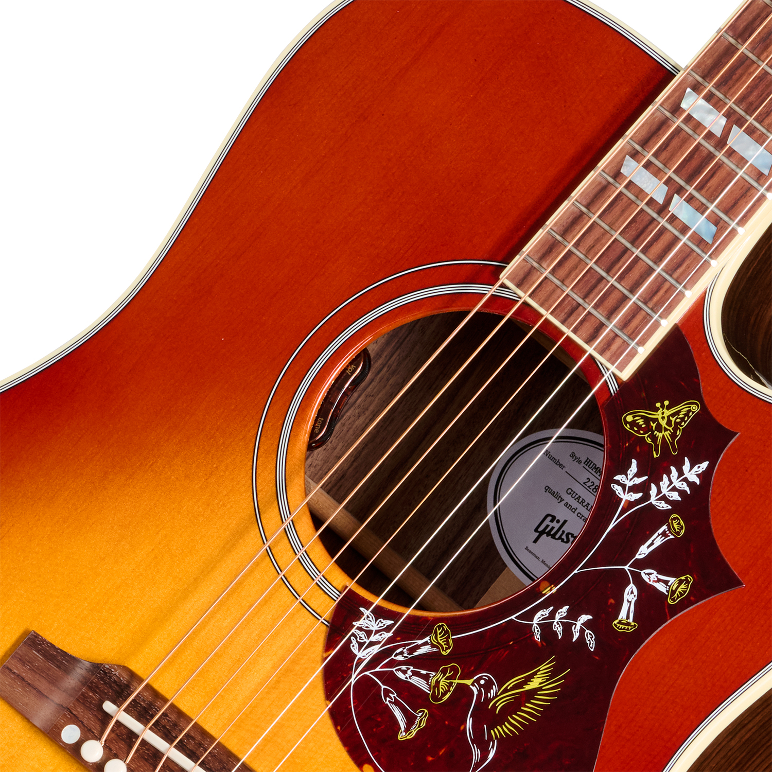 Gibson Hummingbird Standard Rosewood Ec (baggs Hifi Dna) Dreadnought Cw Epicea Palissandre Rw - Rosewood Burst - Guitarra folk - Variation 2