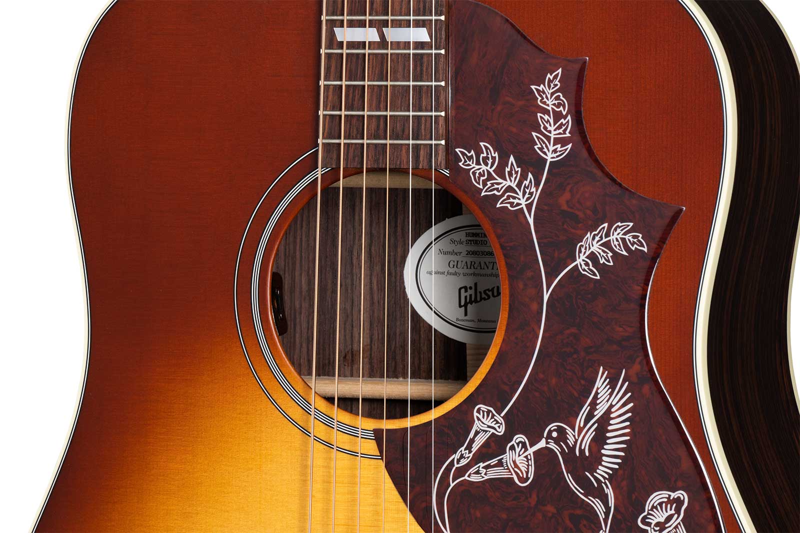 Gibson Hummingbird Studio Rosewood Modern 2024 Dreadnought Epicea Palissandre Rw - Satin Rosewood Burst - Guitarra folk - Variation 3