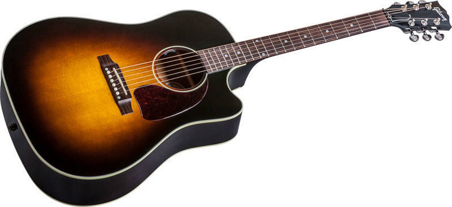 Gibson J-45 Cutaway 2019 Dreadnought Cw Epicea Acajou Rw - Vintage Sunburst - Guitarra acústica & electro - Variation 3