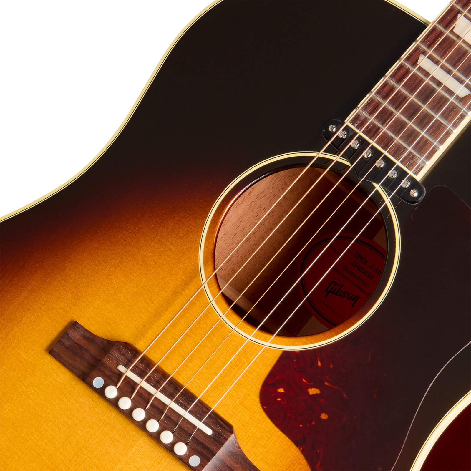 Gibson J160e Original Dreadnought Epicea Palissandre Rw - Vintage Sunburst - Guitarra folk - Variation 2