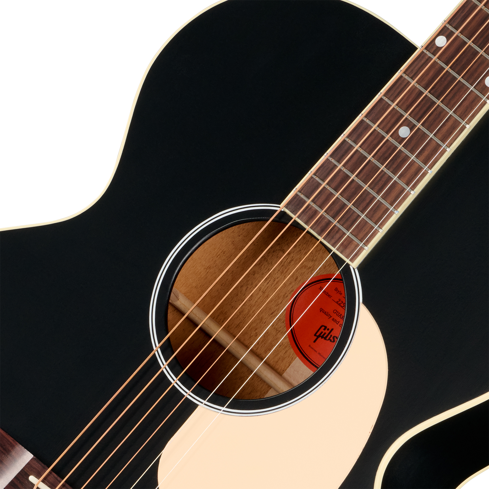 Gibson J185 Century 12-fret Lh Jumbo Shsc Gaucher Epicea Acajou Rw - Ebony Satin - Guitarra folk - Variation 3