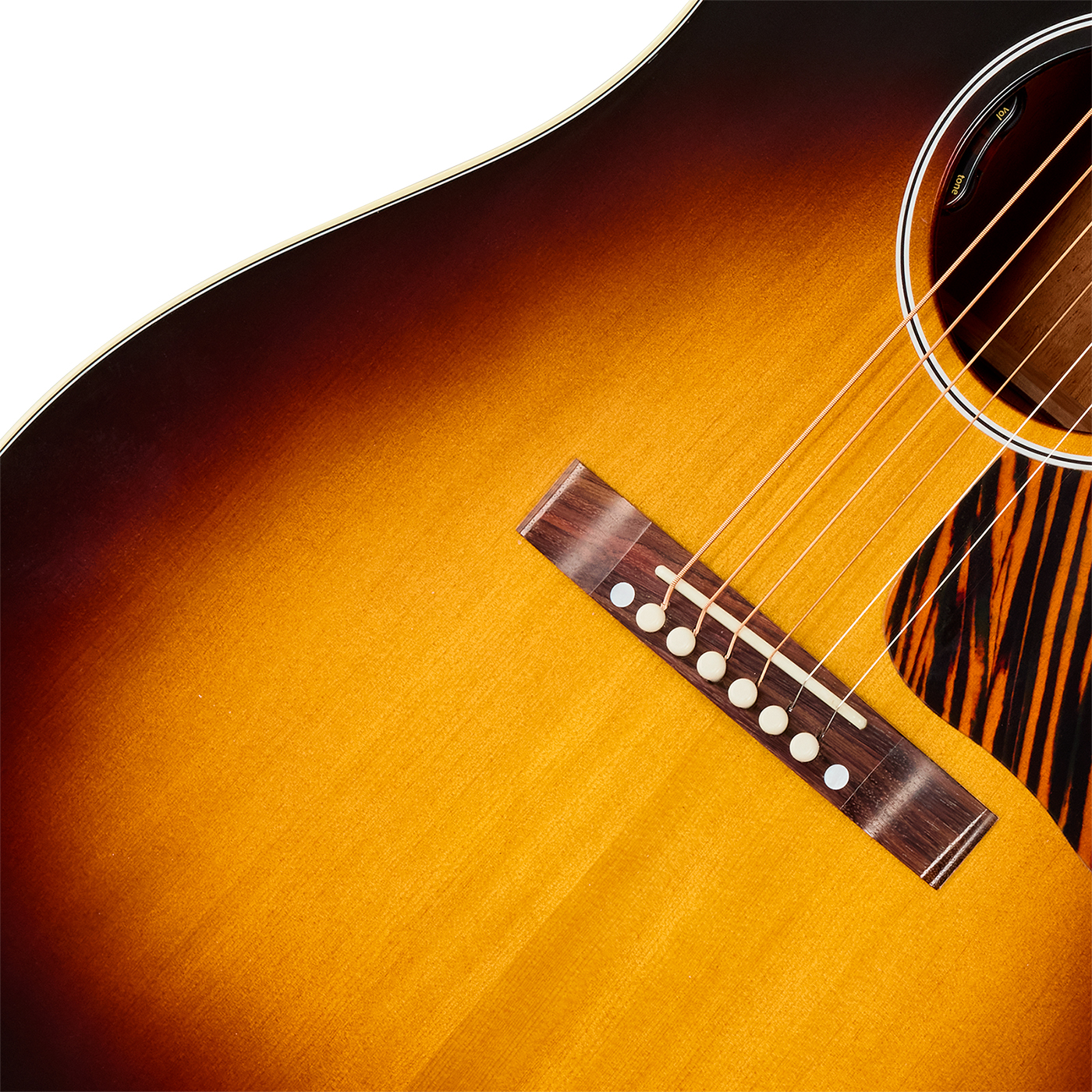 Gibson J45 50s Original (baggs Hifi Dna) Dreadnought Epicea Acajou Rw - Vintage Sunburst - Guitarra folk - Variation 3