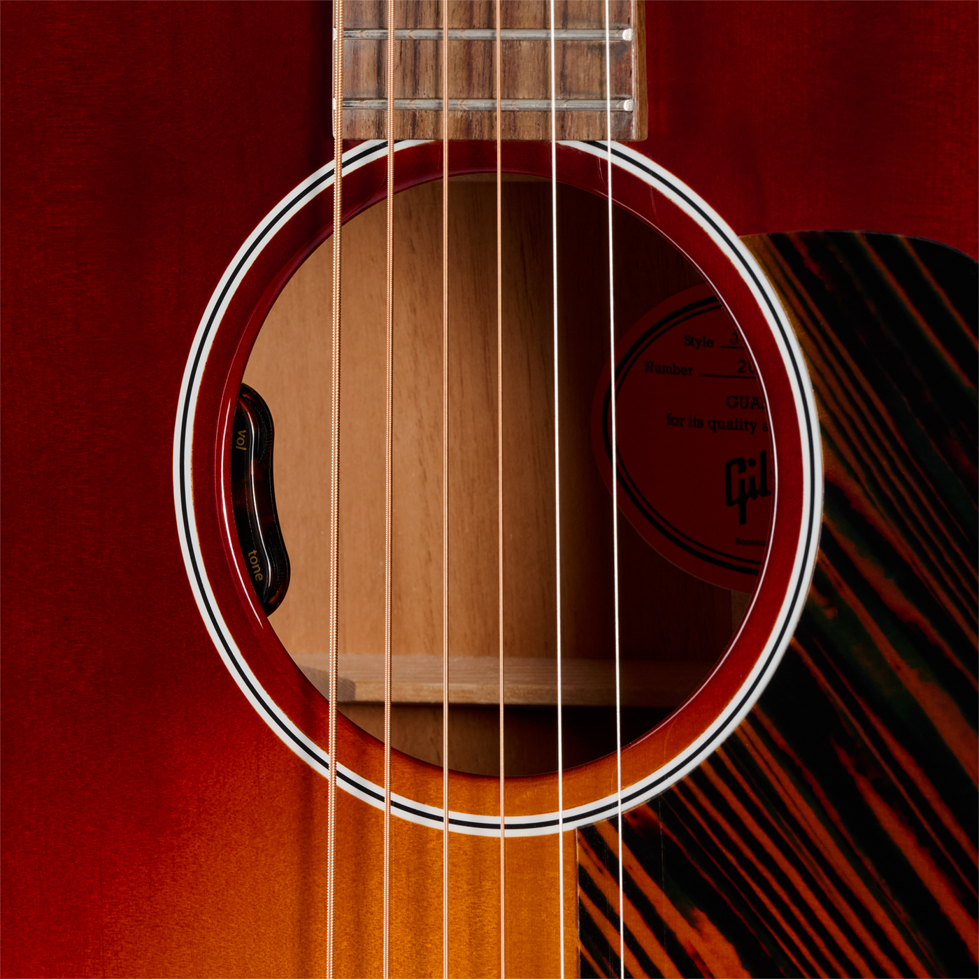 Gibson J45 50s Original (baggs Hifi Dna) Dreadnought Epicea Acajou Rw - Autumn Burst - Guitarra folk - Variation 4