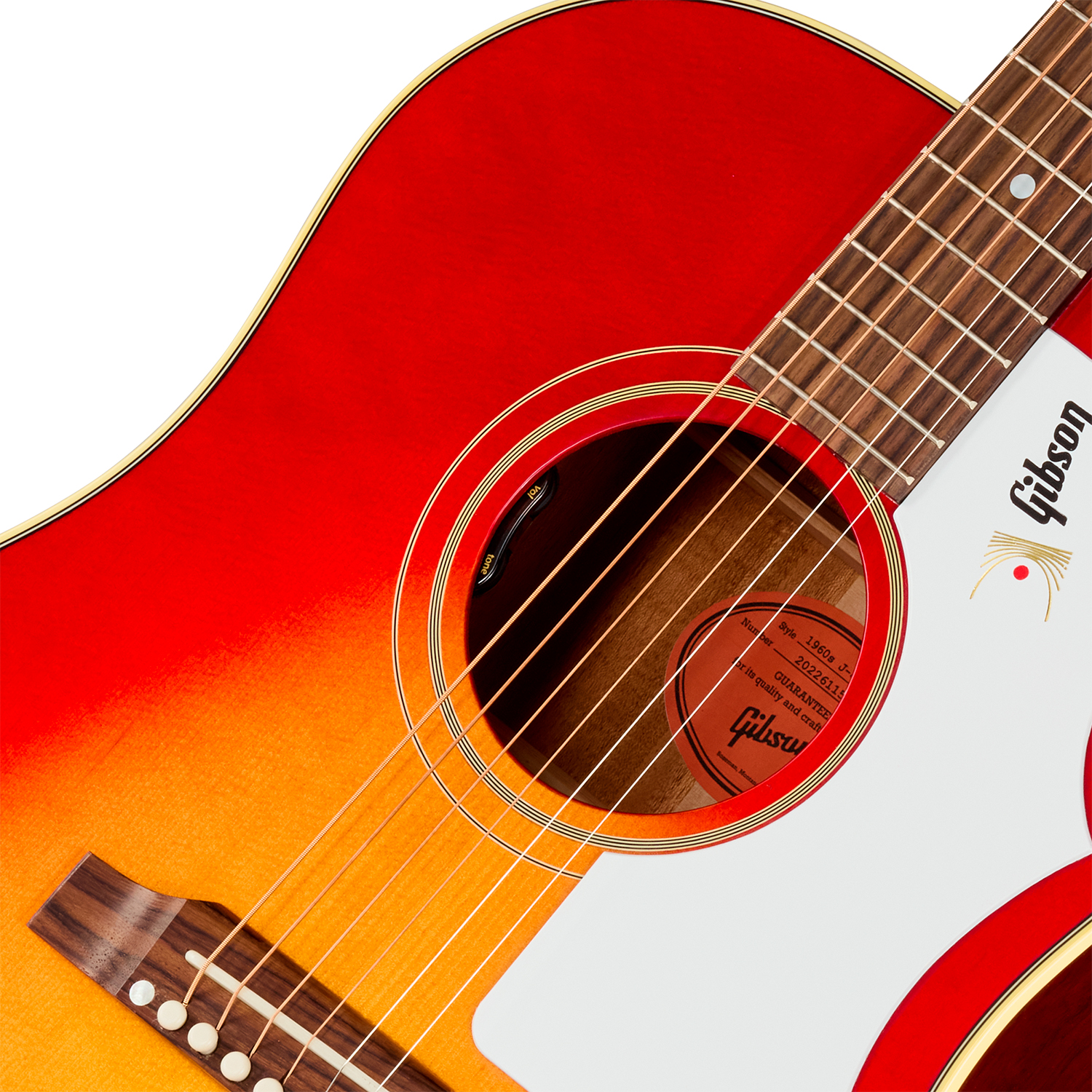 Gibson J45 60s Original (baggs Hifi Dna) Dreadnought Epicea Acajou Rw - Vintage Cherry Sunburst - Guitarra folk - Variation 2