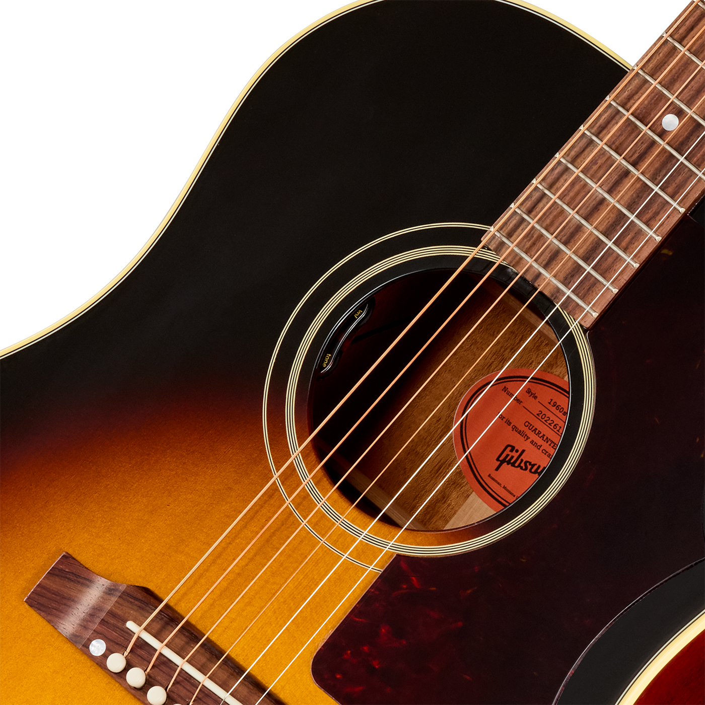 Gibson J45 60s Original (baggs Hifi Dna) Dreadnought Epicea Acajou Rw - Vintage Sunburst - Guitarra folk - Variation 2