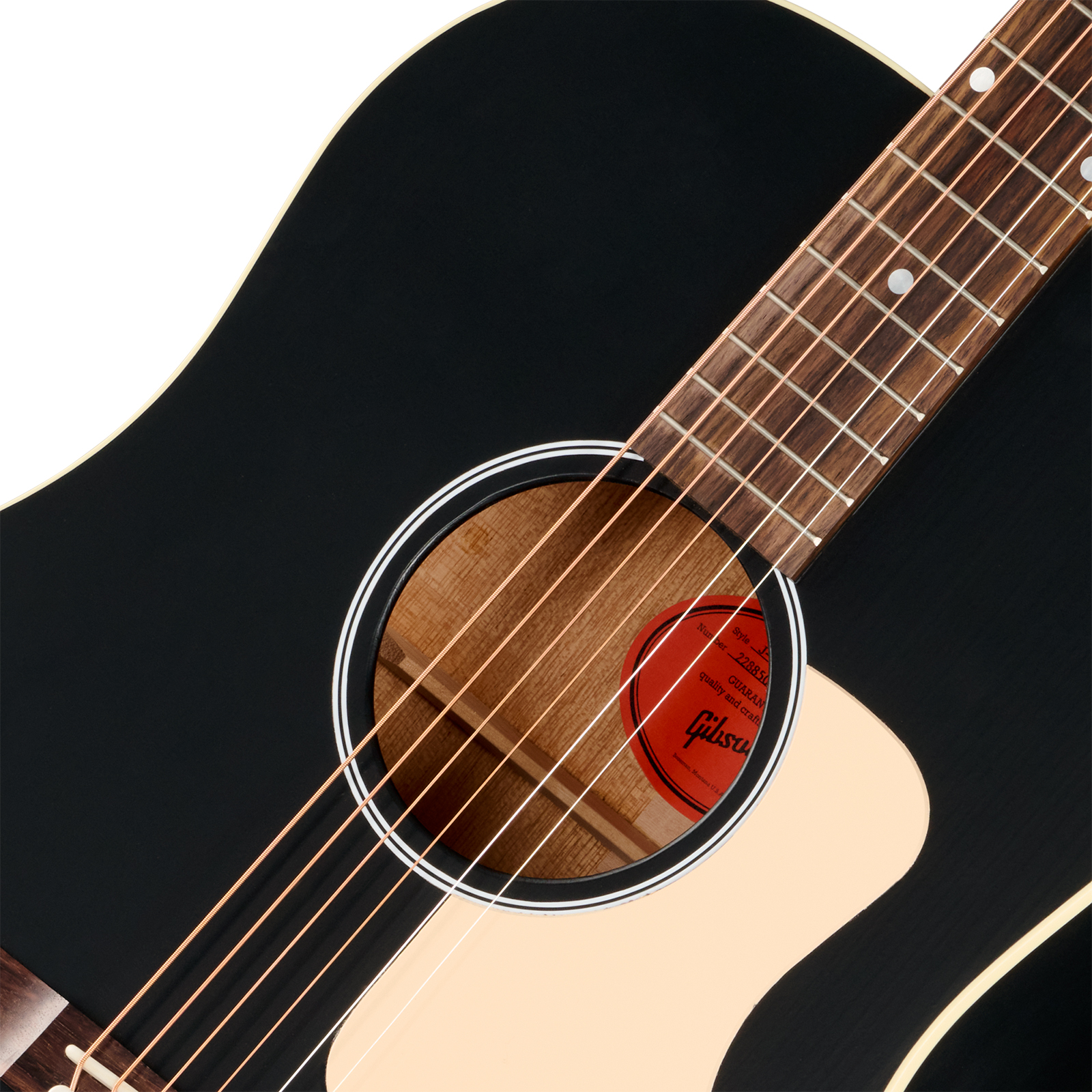 Gibson J45 Century 12-fret Lh Dreadnought Shsc Gaucher Epicea Acajou Rw - Ebony Satin - Guitarra folk - Variation 2