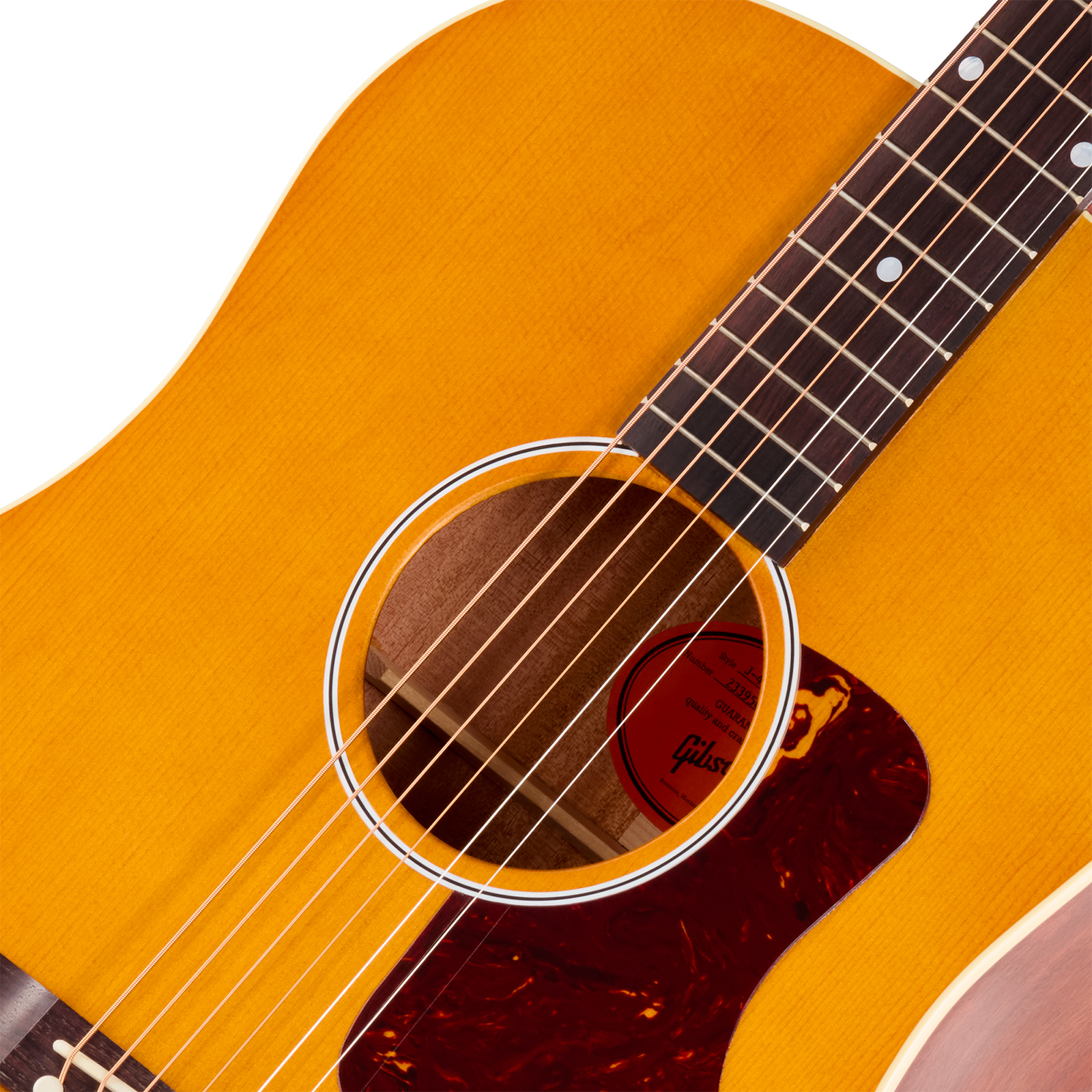 Gibson J45 Century 12-fret Lh Dreadnought Shsc Gaucher Epicea Acajou Rw - Vintage Amber Satin - Guitarra folk - Variation 2