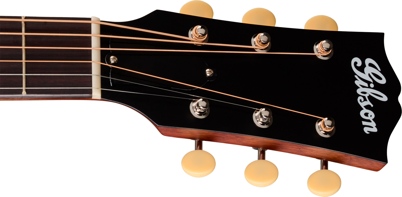 Gibson J45 Century 12-fret Lh Dreadnought Shsc Gaucher Epicea Acajou Rw - Vintage Amber Satin - Guitarra folk - Variation 4