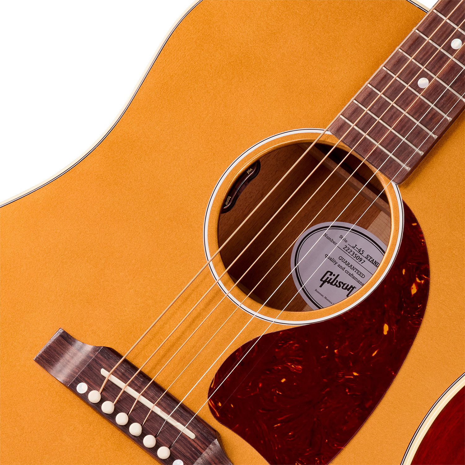 Gibson J45 Standard (baggs Hifi Dna) Dreadnought Epicea Acajou Rw - Goldtop - Guitarra folk - Variation 2