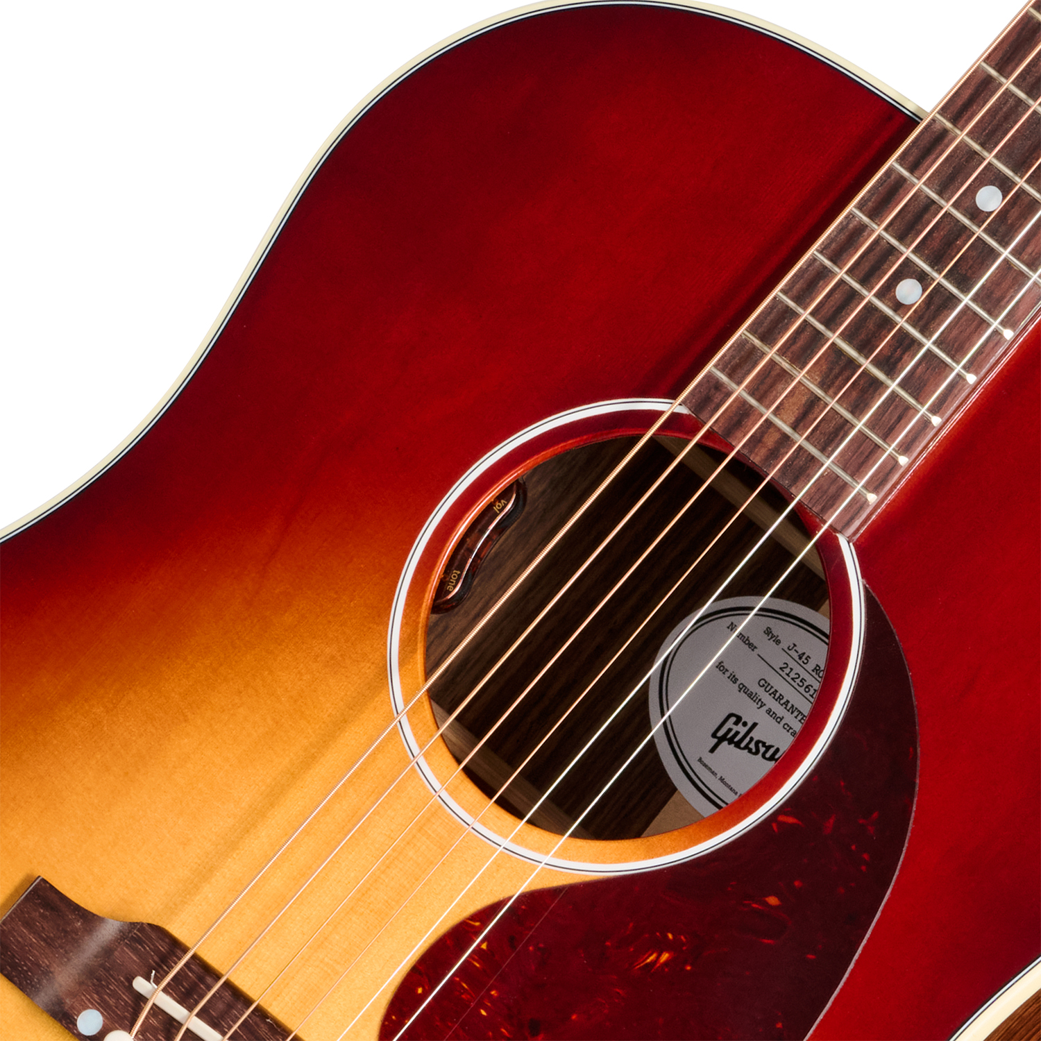 Gibson J45 Standard Rosewood (baggs Hifi Dna) Dreadnought Epicea Palissandre Rw - Rosewood Burst - Guitarra folk - Variation 2