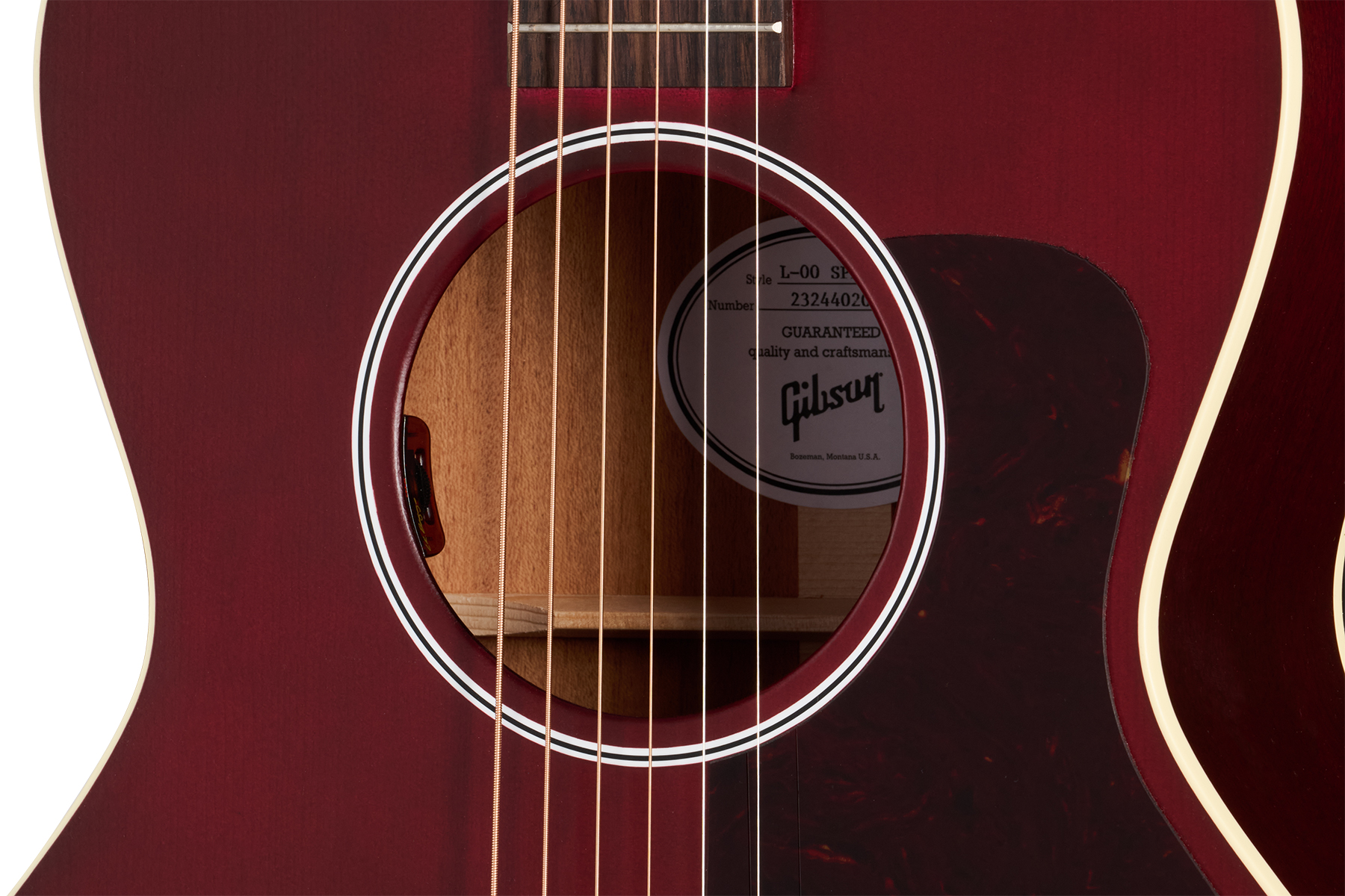 Gibson L-00 Special Modern Parlor Epicea Acajou Rw - Satin Wine Red - Guitarra folk - Variation 4
