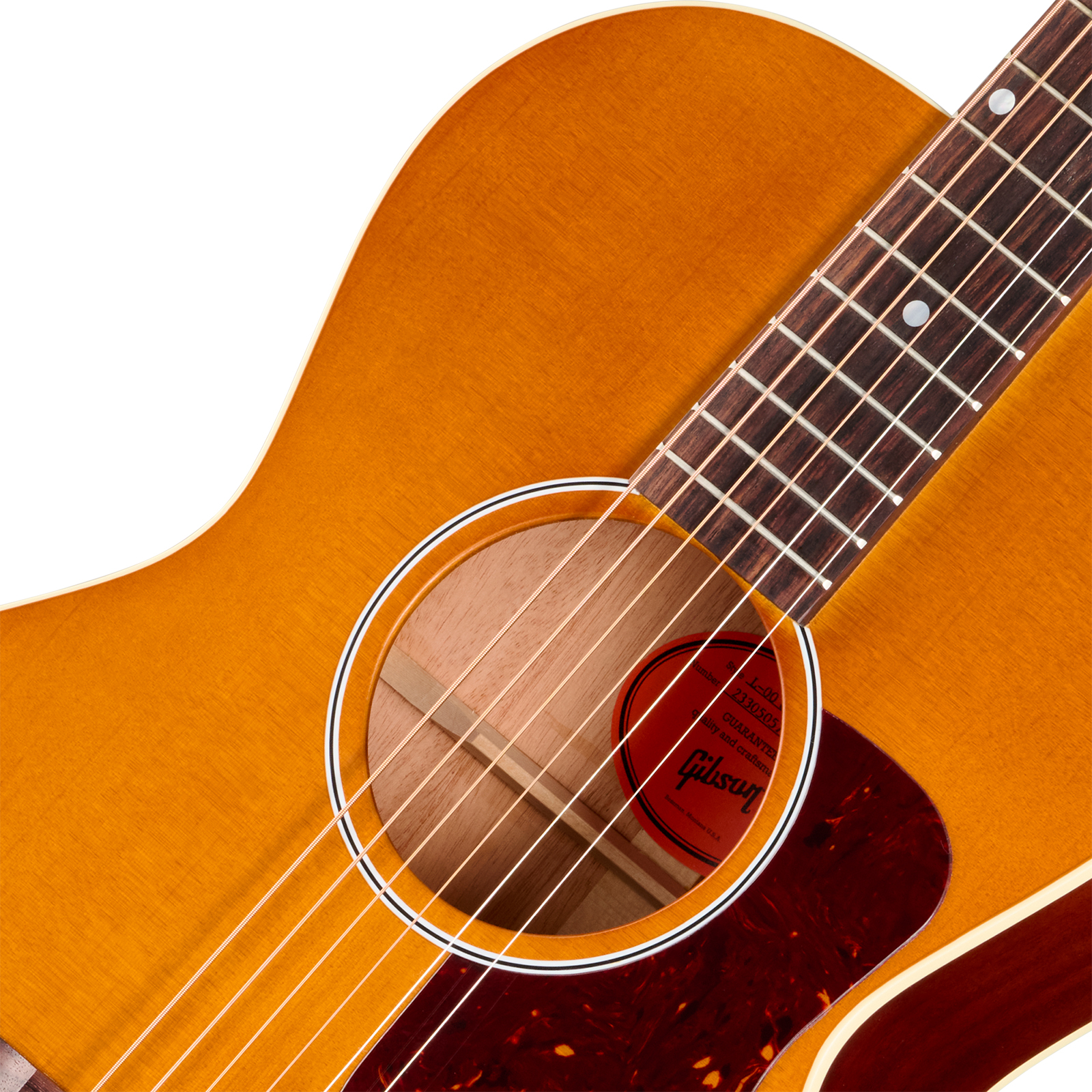 Gibson L00 Century 12-fret Lh Parlor Shsc Gaucher Epicea Acajou Rw - Vintage Amber Satin - Guitarra folk - Variation 2