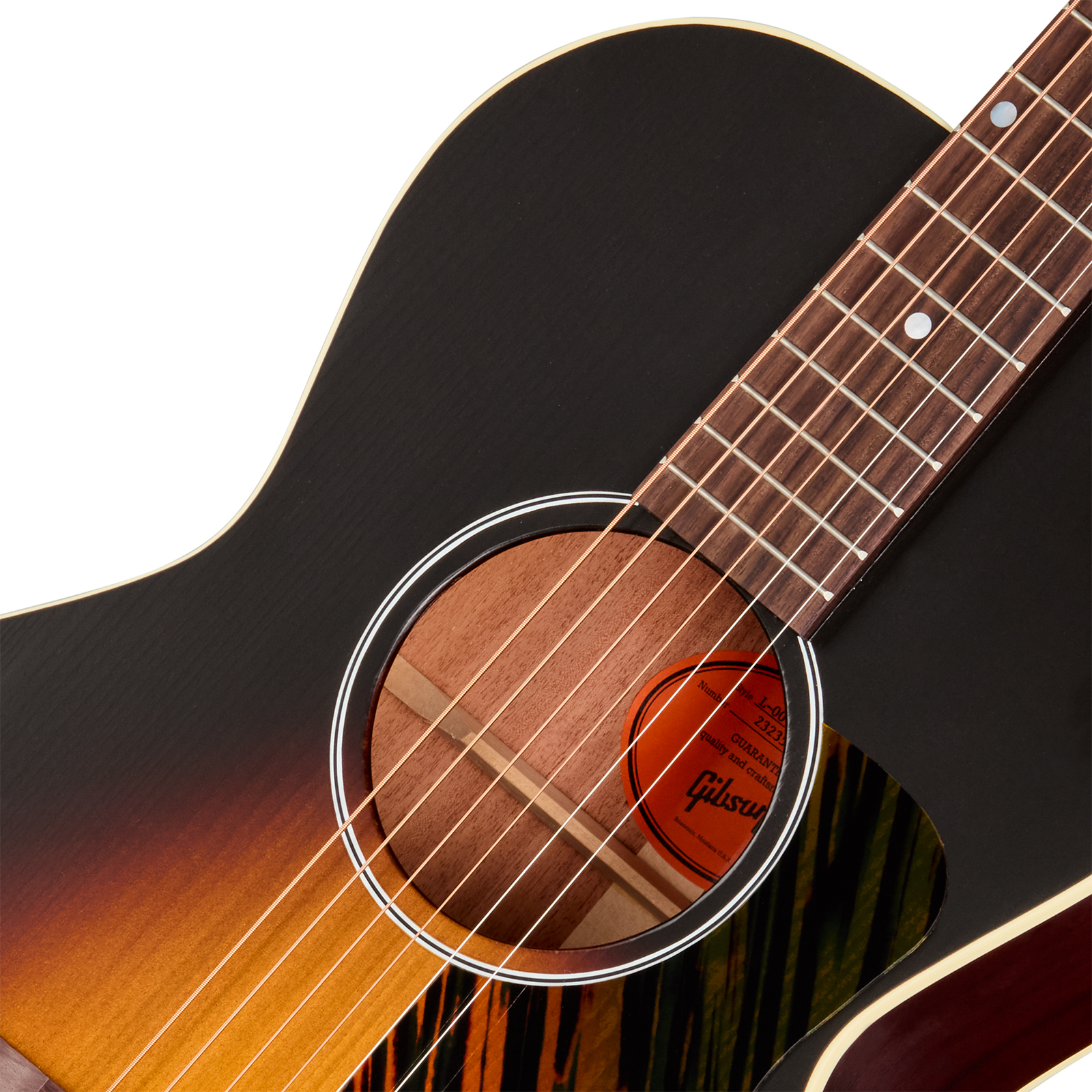 Gibson L00 Century 12-fret Lh Parlor Shsc Gaucher Epicea Acajou Rw - Vintage Sunburst Satin - Guitarra folk - Variation 2