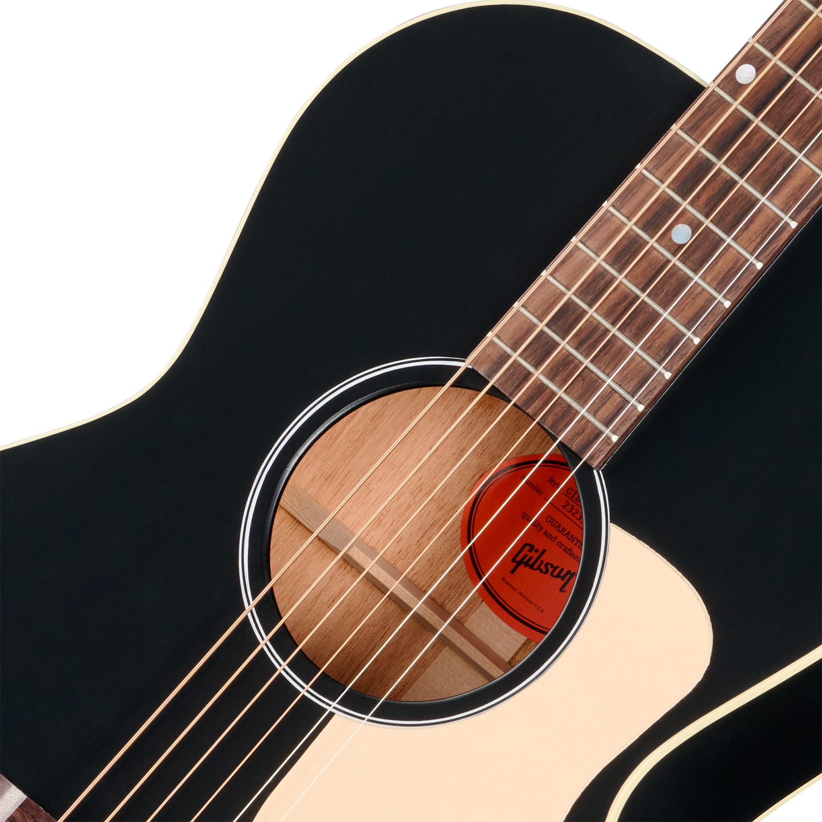 Gibson L00 Century 12-fret Parlor Shsc Epicea Acajou Rw - Ebony Satin - Guitarra folk - Variation 2