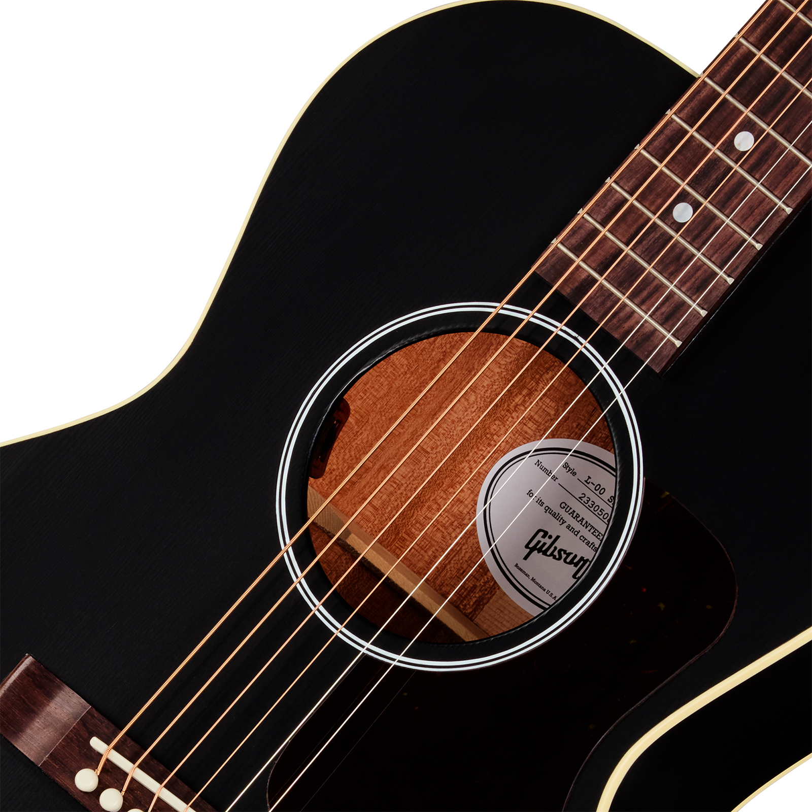 Gibson L00 Special Modern Parlor Shsc Epicea Acajou Rw - Satin Ebony - Guitarra folk - Variation 2