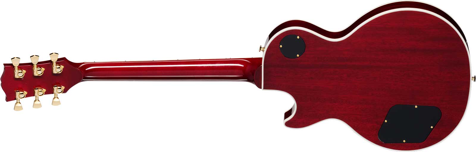 Gibson Les Paul Custom 70s 2h Ht Eb - Wine Red - Guitarra eléctrica de corte único. - Variation 1