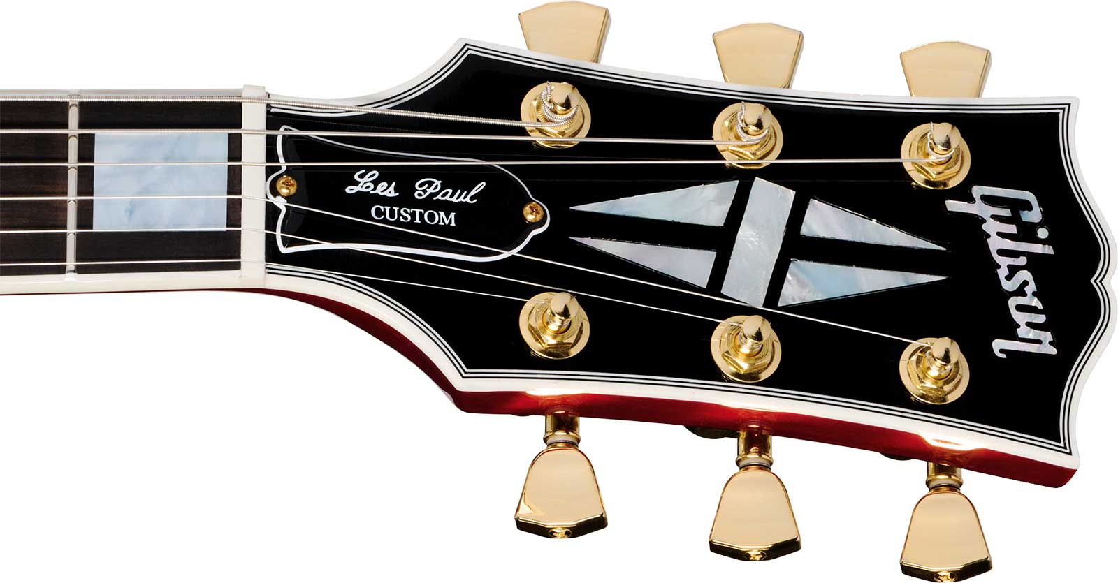 Gibson Les Paul Custom 70s 2h Ht Eb - Wine Red - Guitarra eléctrica de corte único. - Variation 4