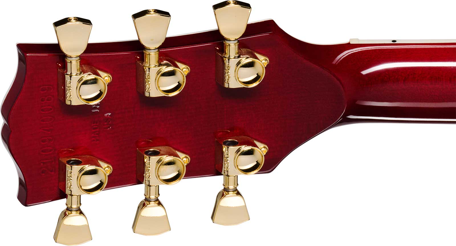 Gibson Les Paul Custom 70s 2h Ht Eb - Wine Red - Guitarra eléctrica de corte único. - Variation 5