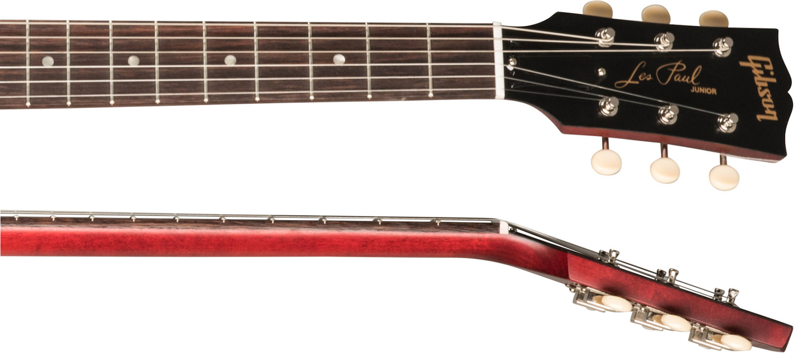 Gibson Les Paul Junior Tribute Dc Modern P90 - Worn Cherry - Guitarra eléctrica de doble corte - Variation 3