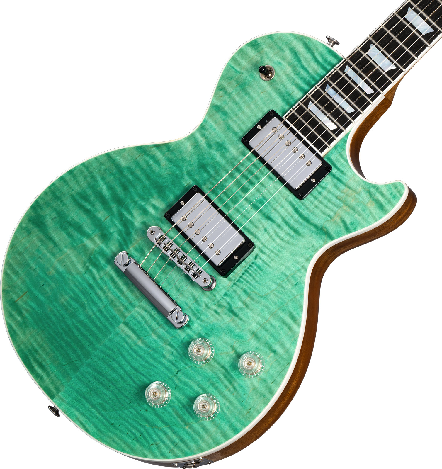 Gibson Les Paul Modern Figured 2h Ht Rw - Seafoam Green - Guitarra eléctrica de corte único. - Variation 3