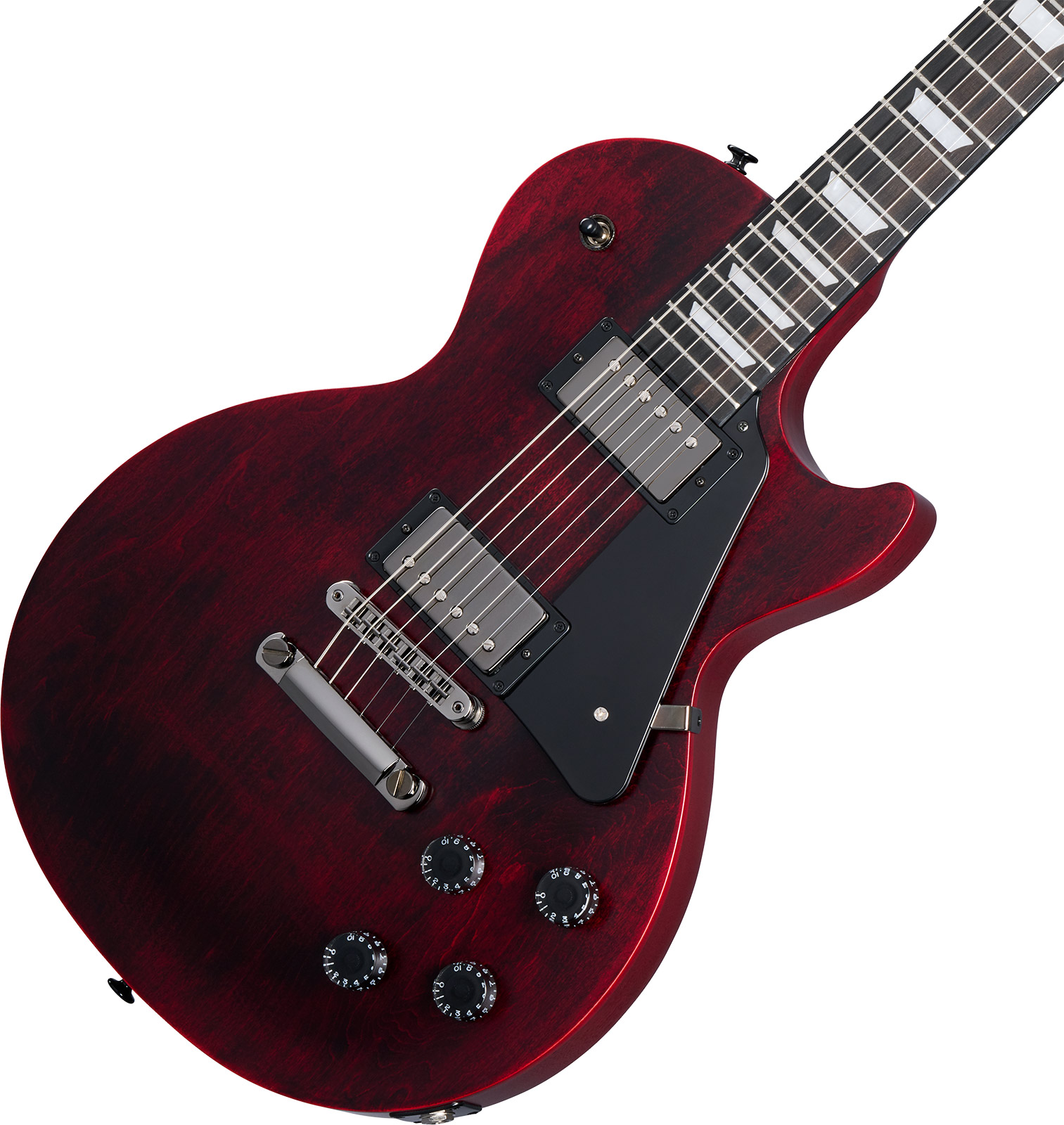Gibson Les Paul Modern Studio Usa 2h Ht Eb - Wine Red Satin - Guitarra eléctrica de corte único. - Variation 3
