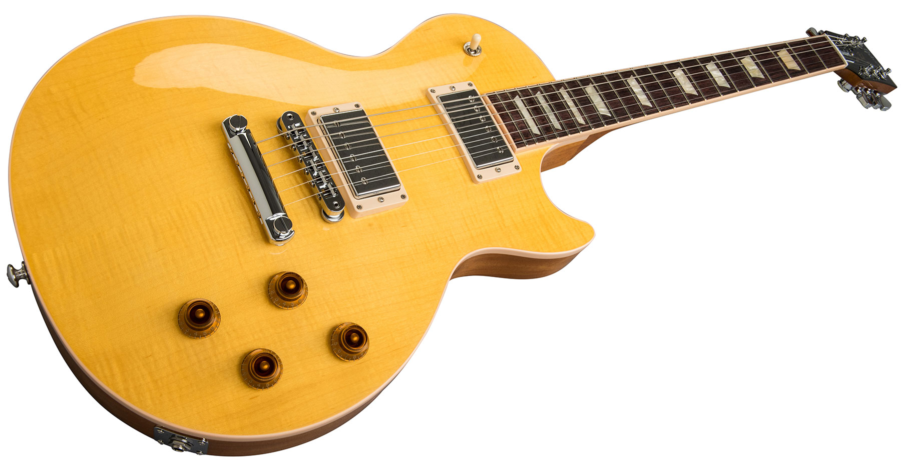 Gibson Les Paul Standard 2h Ht Rw - Trans Amber - Guitarra eléctrica de corte único. - Variation 1