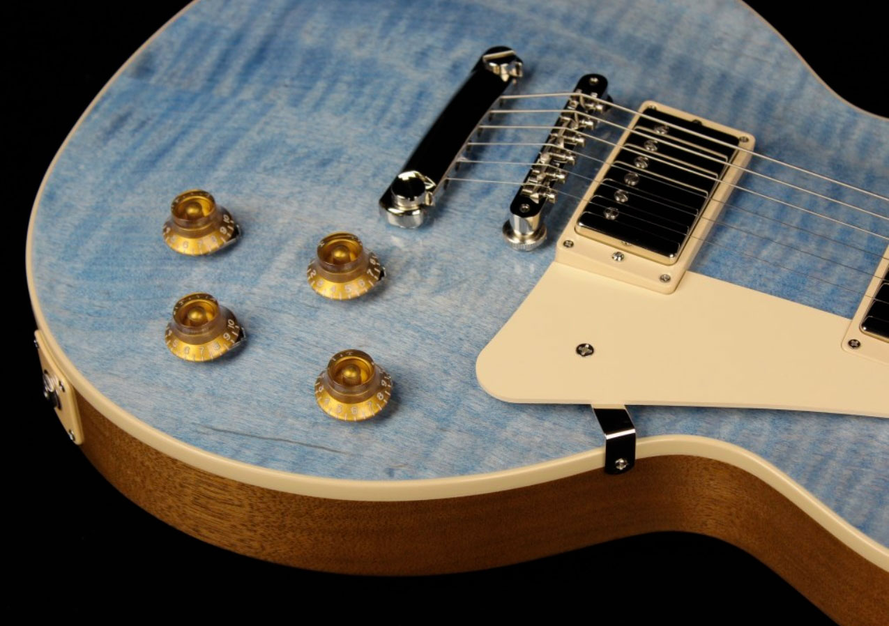 Gibson Les Paul Standard 50s Custom Color Original Usa 2h Ht Rw - Ocean Blue - Guitarra eléctrica de corte único. - Variation 4