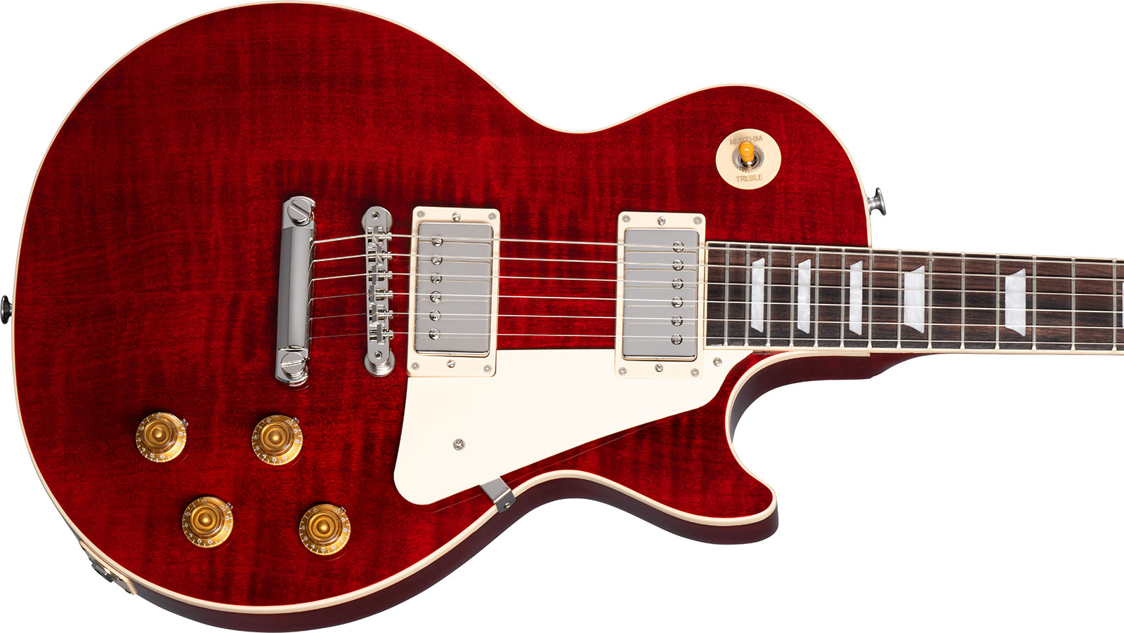 Gibson Les Paul Standard 50s Figured Original 2h Ht Rw - 60s Cherry - Guitarra eléctrica de corte único. - Variation 3