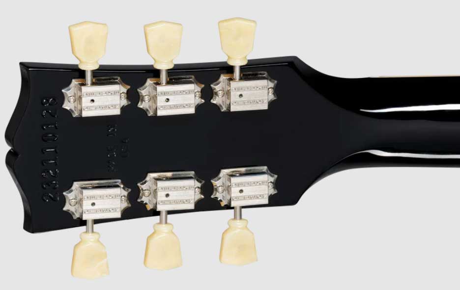 Gibson Les Paul Standard 50s P90 Original Ltd 2p90 Ht Rw - Ebony - Guitarra eléctrica de corte único. - Variation 4