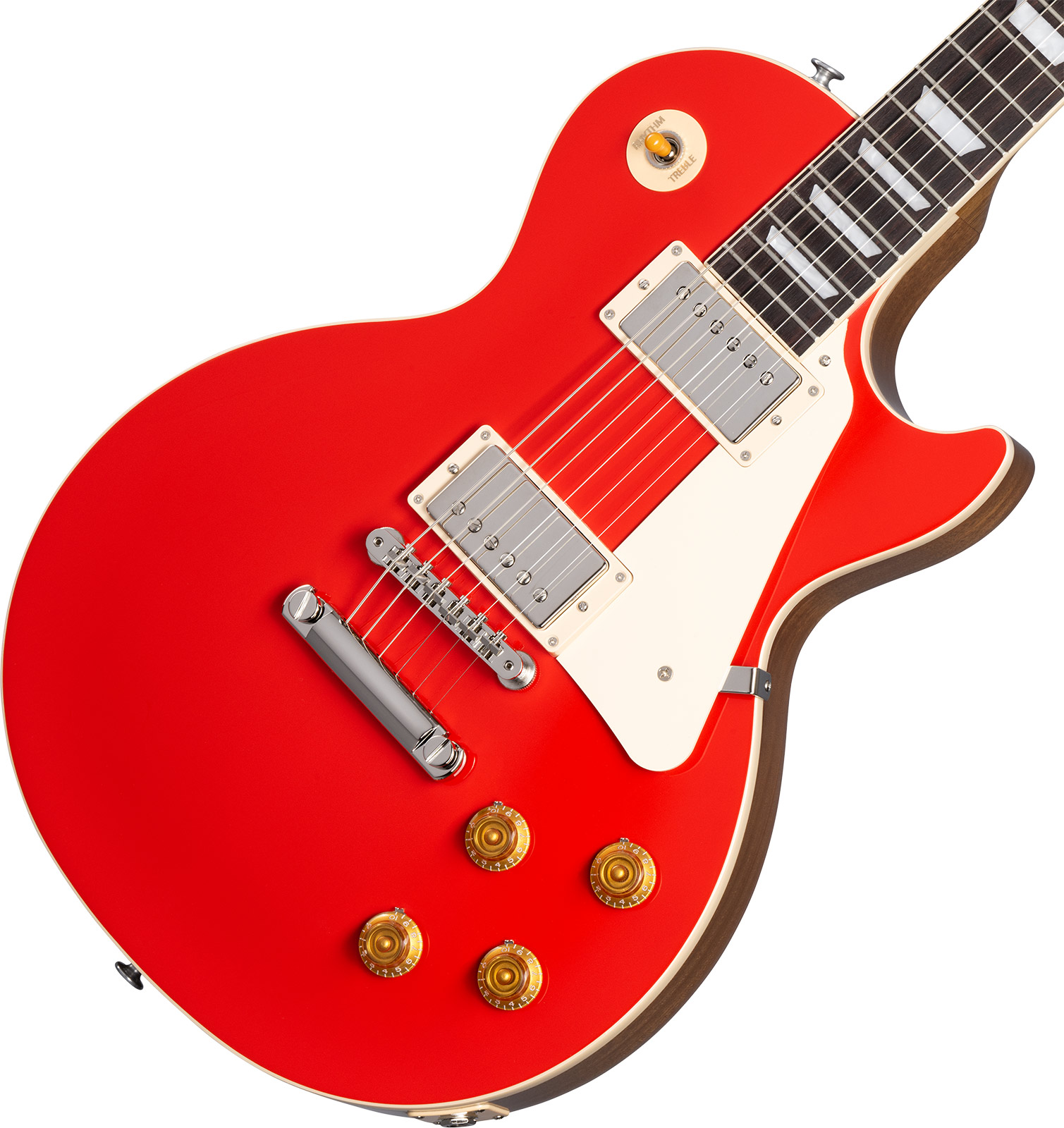 Gibson Les Paul Standard 50s Plain Top Custom Color 2h Ht Rw - Cardinal Red - Guitarra eléctrica de corte único. - Variation 3