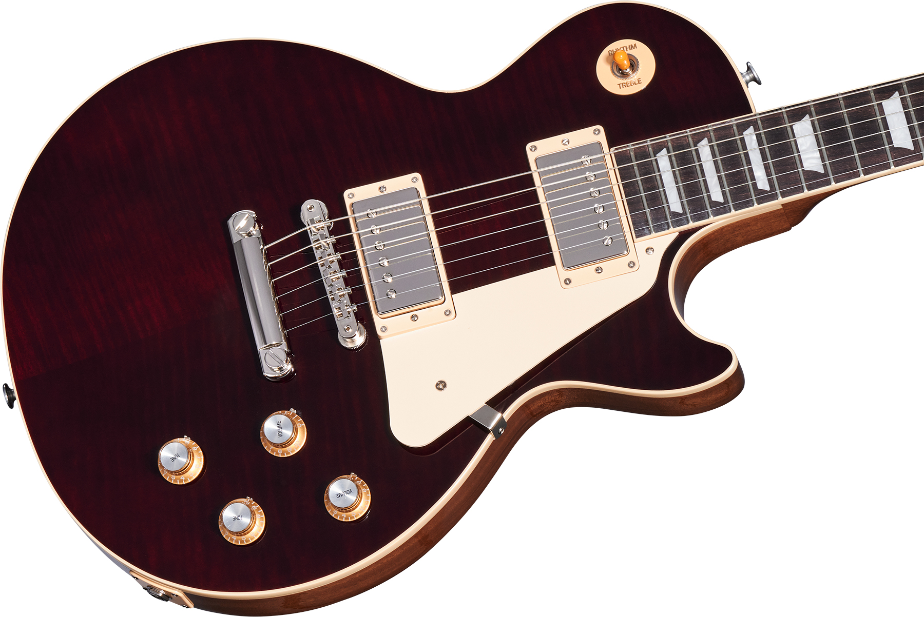 Gibson Les Paul Standard 60s Figured Original 2h Ht Rw - Translucent Oxblood - Guitarra eléctrica de corte único. - Variation 1