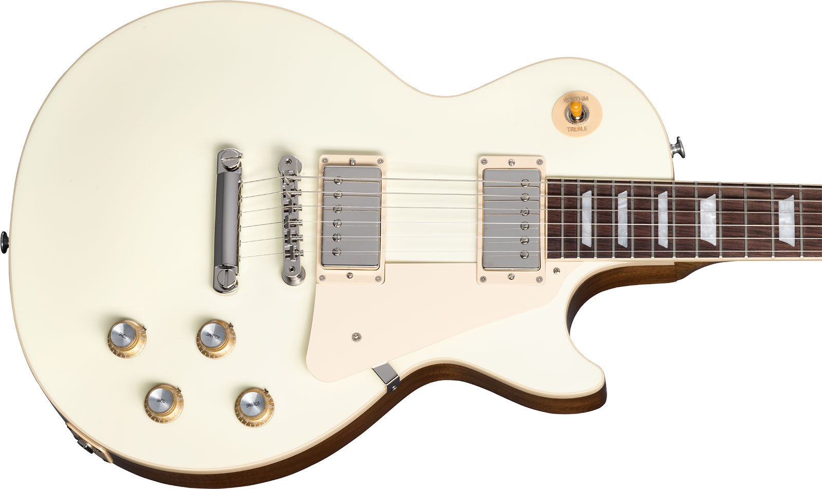 Gibson Les Paul Standard 60s Plain Top 2h Ht Rw - Classic White - Guitarra eléctrica de corte único. - Variation 3