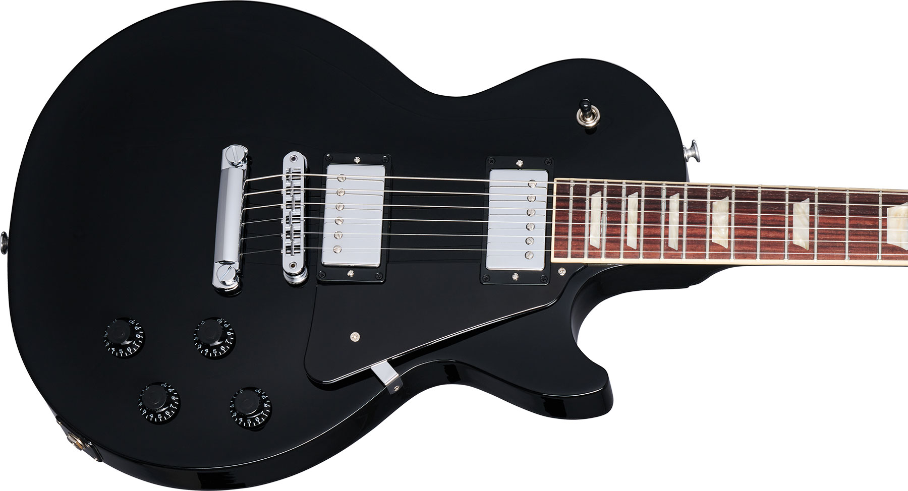 Gibson Les Paul Studio 2h Burstbucker Pro Ht Rw - Ebony - Guitarra eléctrica de corte único. - Variation 3